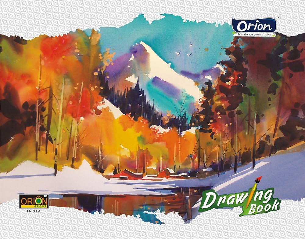 Orion Impressions Big Drawing Book (27.5cm x 34.7cm), 100 GSM Cartidge Paper, 40 Pages, Pack of 1)